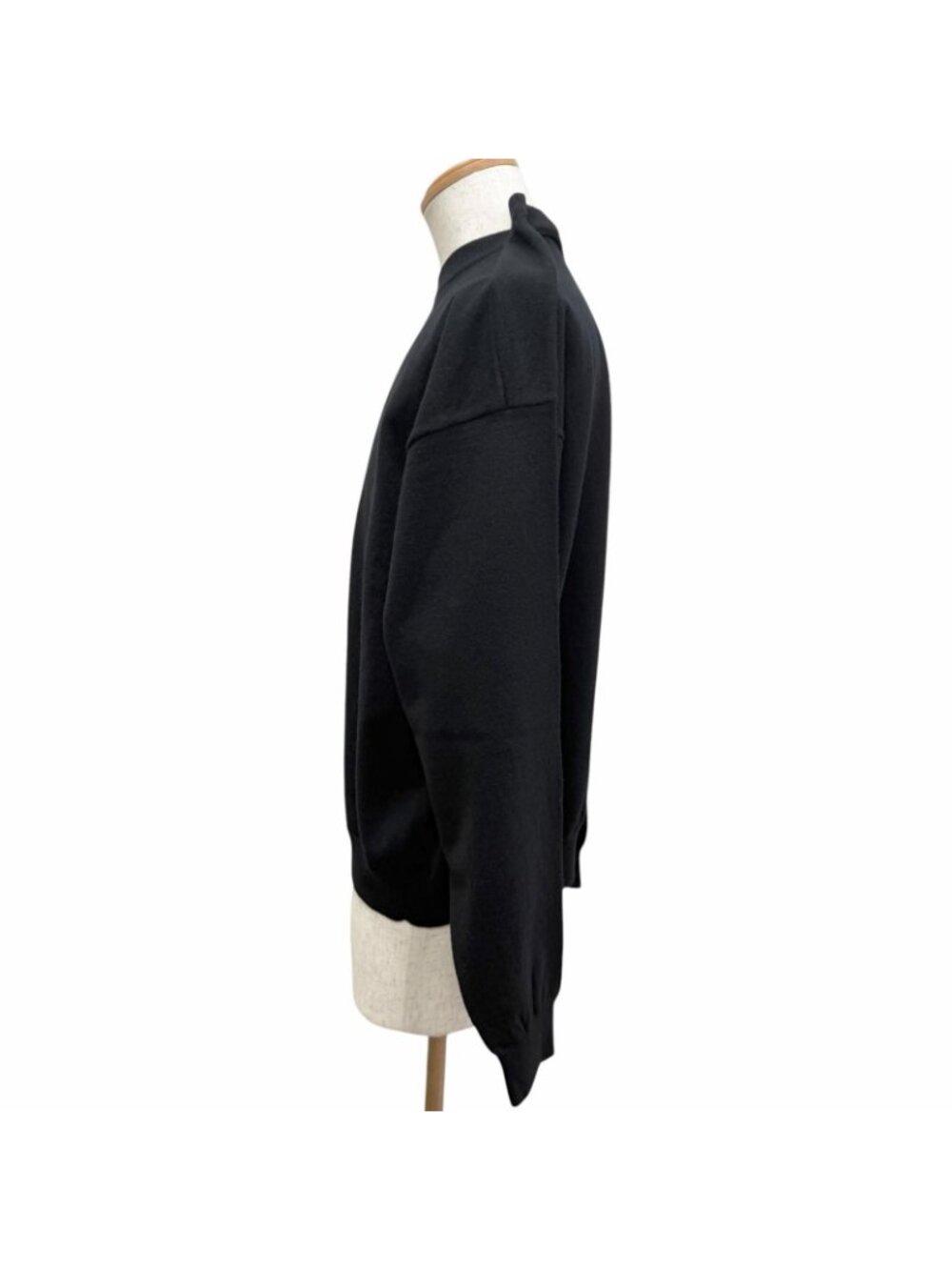 Balenciaga BB Logo Embroidery Crew Neck Oversize Sweater Black - Picture 4 of 10